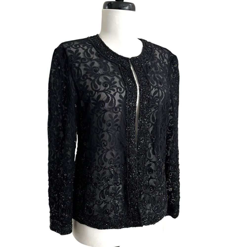 Vintage Brilliant Beaded Jacket Open size Small petite